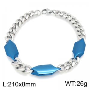 Stainless Steel Blue-plating Bracelet - KB216755-TSC