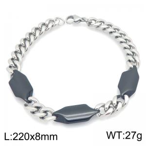 Stainless Steel Black-plating Bracelet - KB216756-TSC