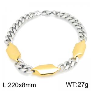 Stainless Steel Gold-plating Bracelet - KB216757-TSC