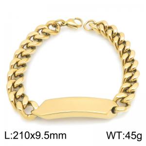 Stainless Steel Gold-plating Bracelet - KB216778-TSC