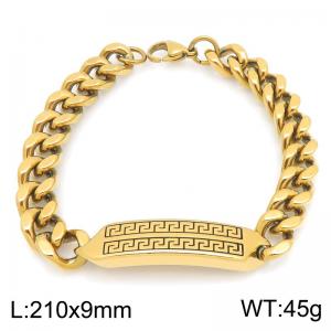 Stainless Steel Gold-plating Bracelet - KB216779-TSC