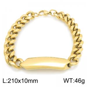 Stainless Steel Gold-plating Bracelet - KB216781-TSC