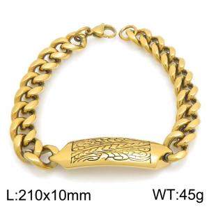 Stainless Steel Gold-plating Bracelet - KB216782-TSC