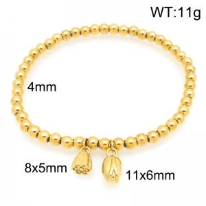 Stainless Steel Gold-plating Bracelet - KB216783-TSC
