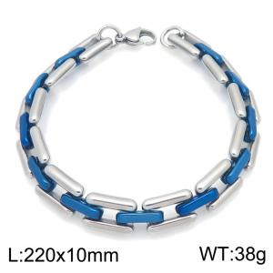 Stainless Steel Blue-plating Bracelet - KB216787-TSC