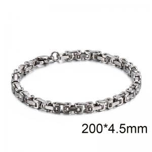 Stainless Steel Bracelet Cross border fashion trend men's titanium steel handmade emperor chain - KB25430-H