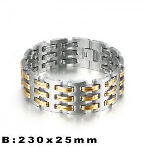 Stainless Steel Gold-plating Bracelet - KB26774-D