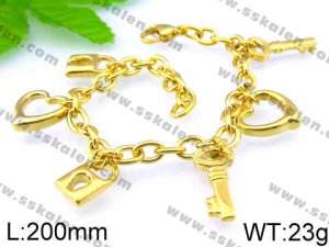 Stainless Steel Gold-plating Bracelet - KB43626-Z