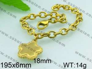 Stainless Steel Gold-plating Bracelet - KB43867-Z