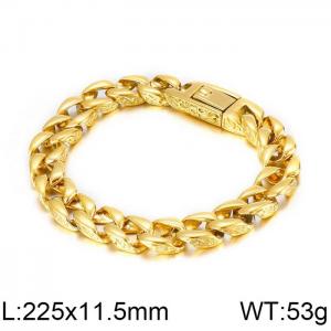 Stainless Steel Gold-plating Bracelet - KB44059-D