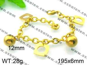 Stainless Steel Gold-plating Bracelet - KB45101-Z