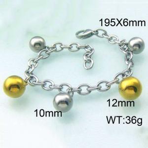 Stainless Steel Gold-plating Bracelet - KB45105-Z