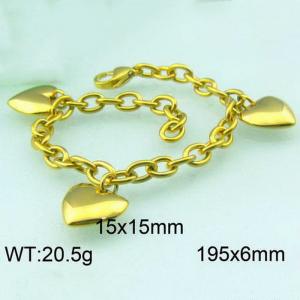 Stainless Steel Gold-plating Bracelet - KB45865-Z