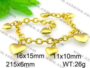 Stainless Steel Gold-plating Bracelet - KB45903-Z