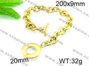 Stainless Steel Gold-plating Bracelet - KB47389-Z