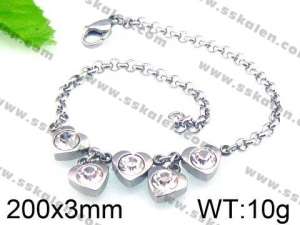 Stainless Steel Stone Bracelet - KB47565-Z