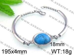 Stainless Steel Stone Bracelet - KB47622-Z