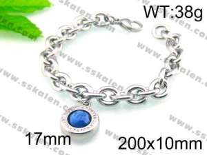 Stainless Steel Stone Bracelet - KB47675-Z