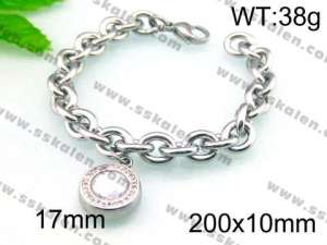 Stainless Steel Stone Bracelet - KB47676-Z