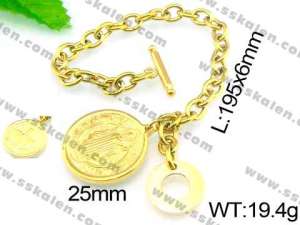 Stainless Steel Gold-plating Bracelet - KB47716-Z