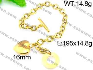 Stainless Steel Gold-plating Bracelet - KB47723-Z