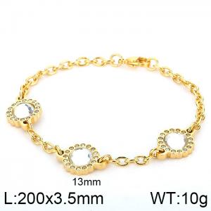 Stainless Steel Gold-plating Bracelet - KB47742-K