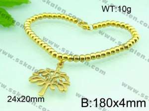 Stainless Steel Gold-plating Bracelet - KB48436-Z