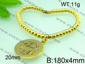 Stainless Steel Gold-plating Bracelet - KB48439-Z