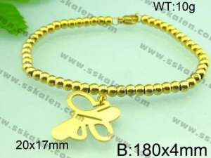 Stainless Steel Gold-plating Bracelet - KB48440-Z