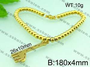 Stainless Steel Gold-plating Bracelet - KB48441-Z