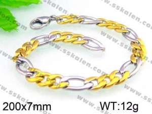 Stainless Steel Gold-plating Bracelet - KB48493-Z
