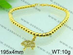 Stainless Steel Gold-plating Bracelet - KB49051-Z