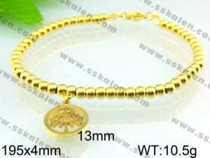 Stainless Steel Gold-plating Bracelet - KB49053-Z