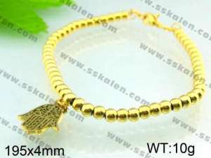 Stainless Steel Gold-plating Bracelet - KB49055-Z