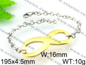 Stainless Steel Gold-plating Bracelet - KB49576-Z