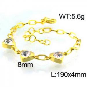Stainless Steel Gold-plating Bracelet - KB50196-Z