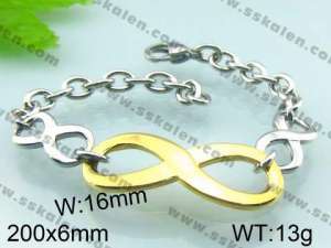 Stainless Steel Gold-plating Bracelet - KB50620-Z