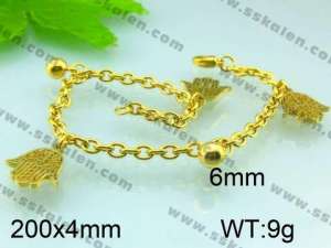 Stainless Steel Gold-plating Bracelet - KB51184-Z