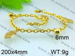 Stainless Steel Gold-plating Bracelet - KB51185-Z