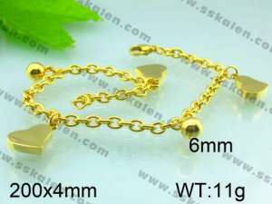 Stainless Steel Gold-plating Bracelet - KB51186-Z