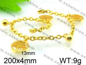 Stainless Steel Gold-plating Bracelet - KB51190-Z