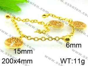 Stainless Steel Gold-plating Bracelet - KB51191-Z