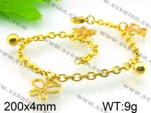 Stainless Steel Gold-plating Bracelet - KB51196-Z