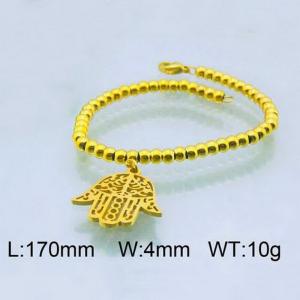 Stainless Steel Gold-plating Bracelet - KB51908-Z