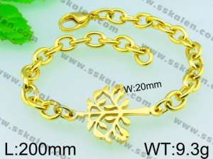 Stainless Steel Gold-plating Bracelet - KB54968-Z