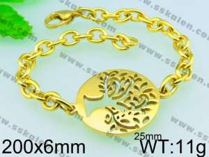 Stainless Steel Gold-plating Bracelet - KB54970-Z