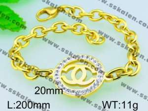 Stainless Steel Stone Bracelet - KB54972-Z