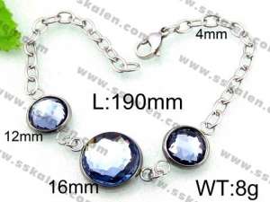 Stainless Steel Stone Bracelet - KB55169-Z