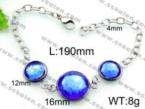 Stainless Steel Stone Bracelet - KB55173-Z