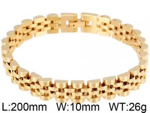 Stainless Steel Gold-plating Bangle - KB56144-DR